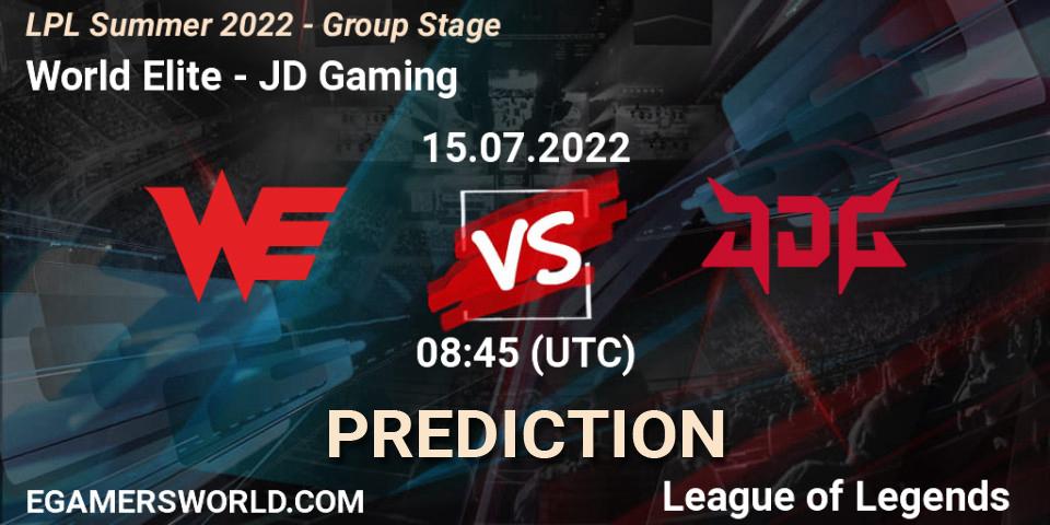 World Elite vs JD Gaming: Betting TIp, Match Prediction. 15.07.22. LoL, LPL Summer 2022 - Group Stage