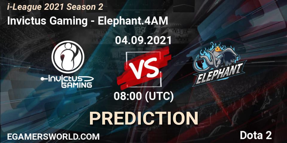 Invictus Gaming vs Elephant.4AM: Betting TIp, Match Prediction. 04.09.21. Dota 2, i-League 2021 Season 2