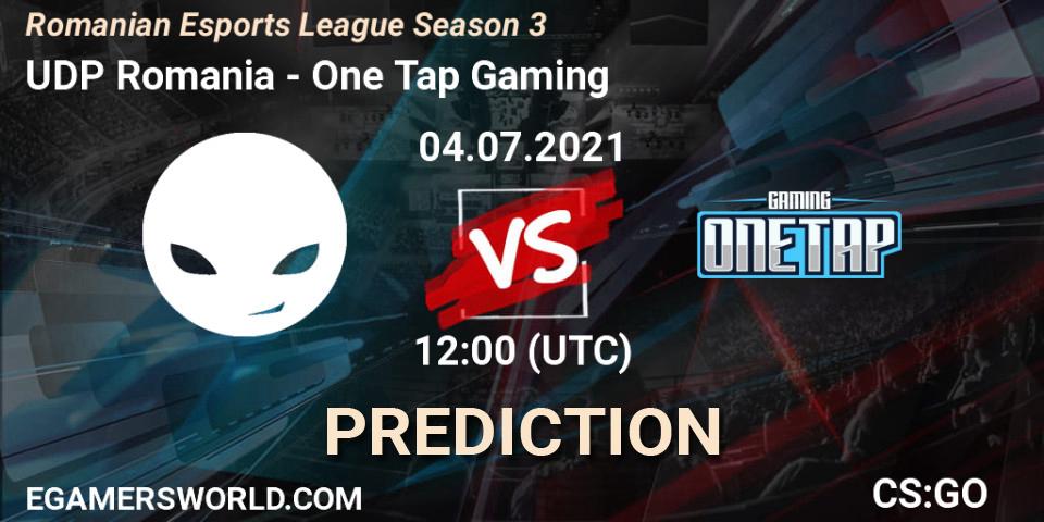 UDP Romania vs One Tap Gaming: Betting TIp, Match Prediction. 04.07.2021 at 12:25. Counter-Strike (CS2), Romanian Esports League Season 3