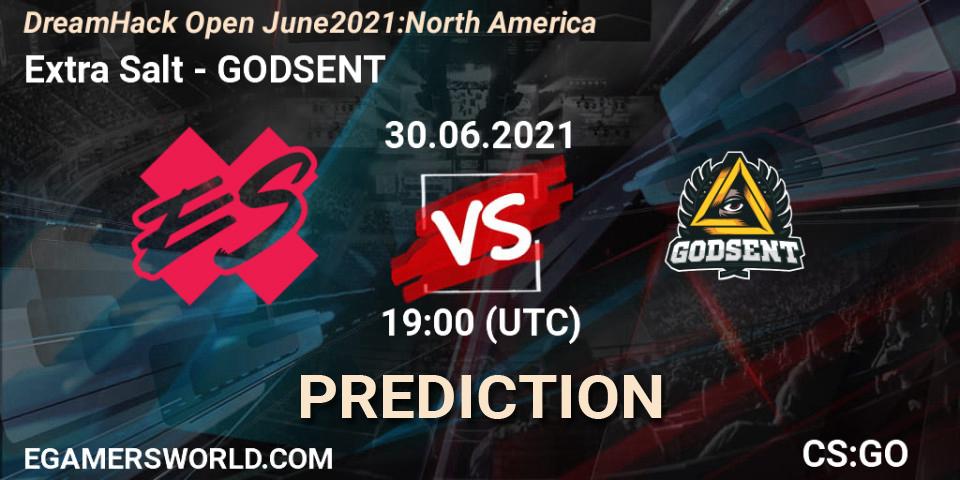 Extra Salt vs GODSENT: Betting TIp, Match Prediction. 30.06.2021 at 19:00. Counter-Strike (CS2), DreamHack Open June 2021: North America