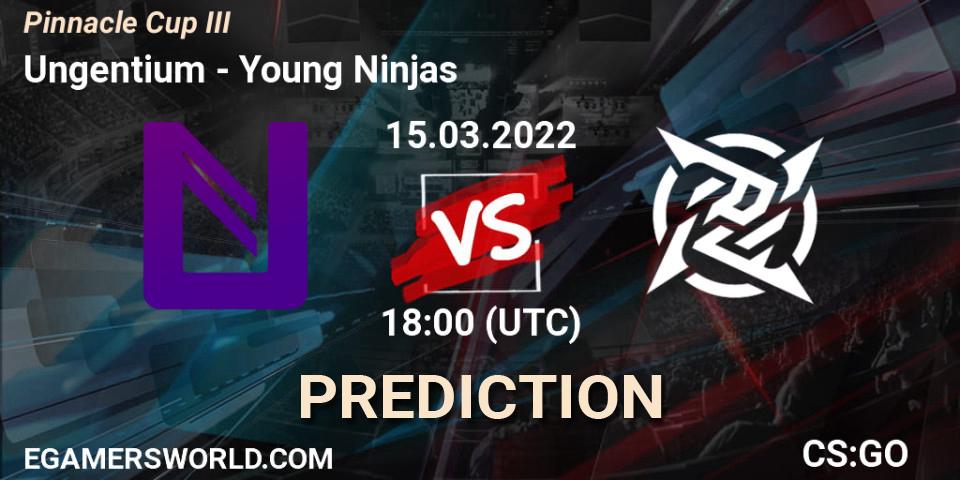 Ungentium vs Young Ninjas: Betting TIp, Match Prediction. 15.03.22. CS2 (CS:GO), Pinnacle Cup #3