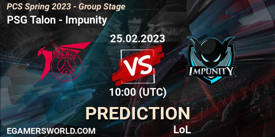 PSG Talon vs Impunity: Betting TIp, Match Prediction. 12.02.23. LoL, PCS Spring 2023 - Group Stage
