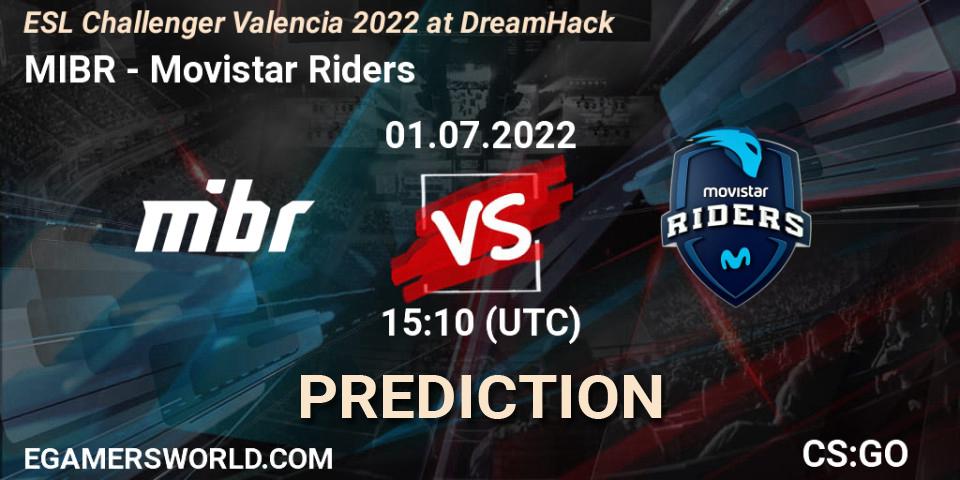 MIBR vs Movistar Riders: Betting TIp, Match Prediction. 01.07.22. CS2 (CS:GO), ESL Challenger Valencia 2022 at DreamHack