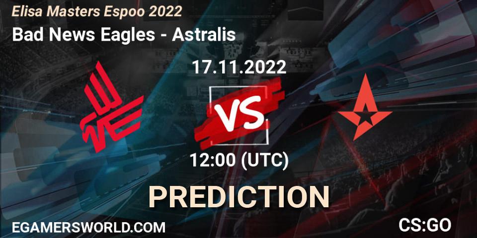 Bad News Eagles vs Astralis: Betting TIp, Match Prediction. 17.11.22. CS2 (CS:GO), Elisa Masters Espoo 2022