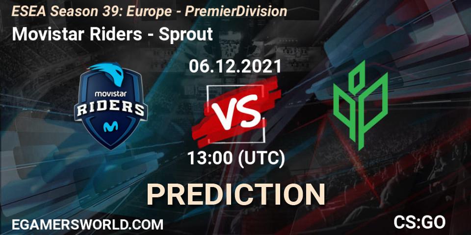 Movistar Riders vs Sprout: Betting TIp, Match Prediction. 06.12.21. CS2 (CS:GO), ESEA Season 39: Europe - Premier Division