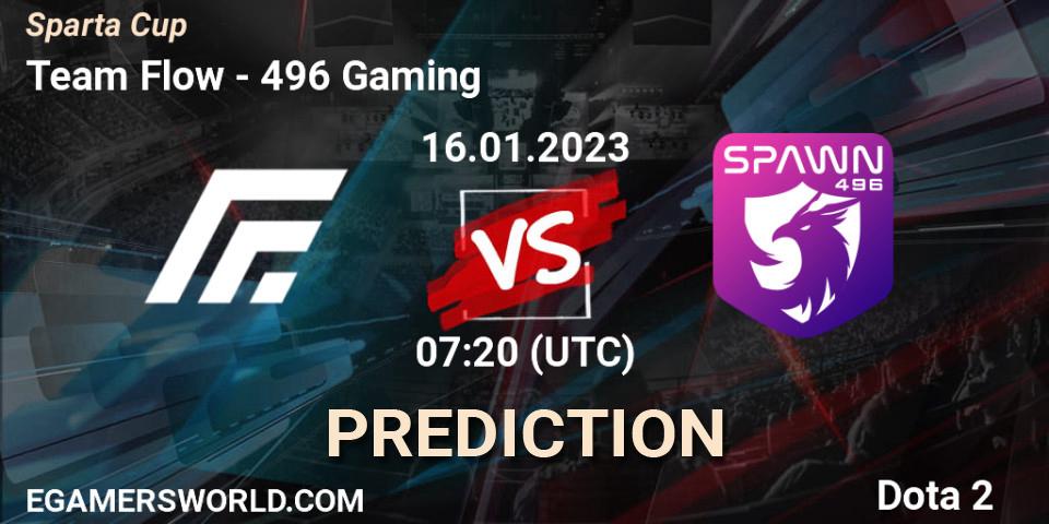 Team Flow vs 496 Gaming: Betting TIp, Match Prediction. 16.01.23. Dota 2, Sparta Cup