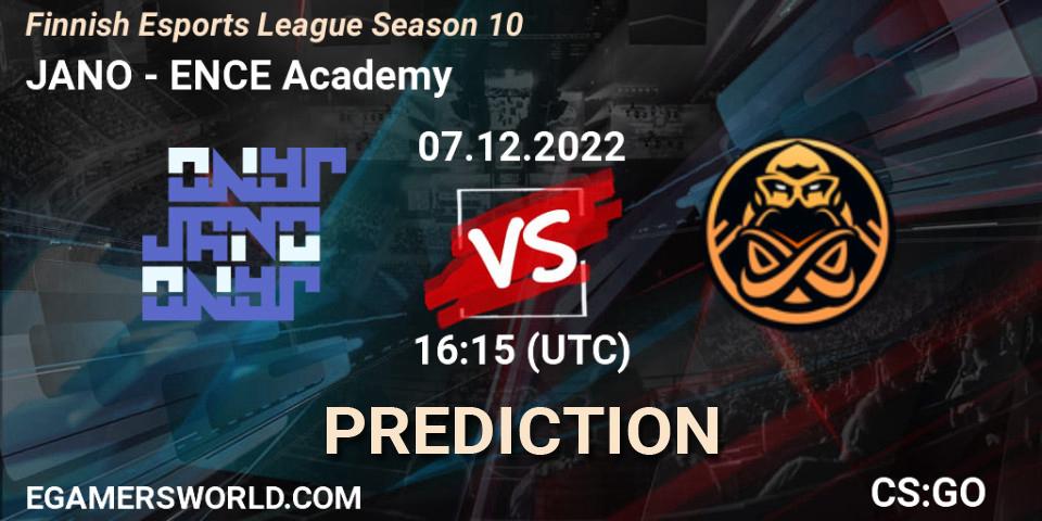 JANO vs ENCE Academy: Betting TIp, Match Prediction. 07.12.22. CS2 (CS:GO), Finnish Esports League Season 10