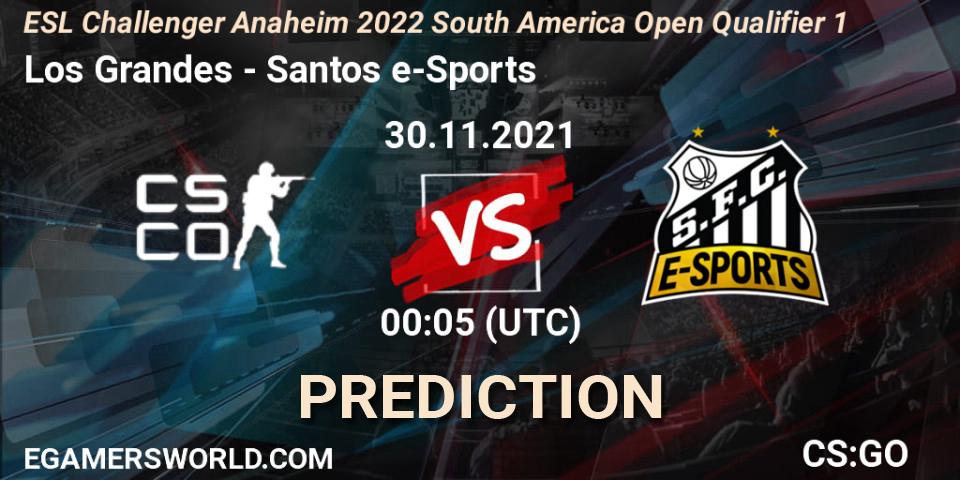 Los Grandes vs Santos e-Sports: Betting TIp, Match Prediction. 30.11.21. CS2 (CS:GO), ESL Challenger Anaheim 2022 South America Open Qualifier 1