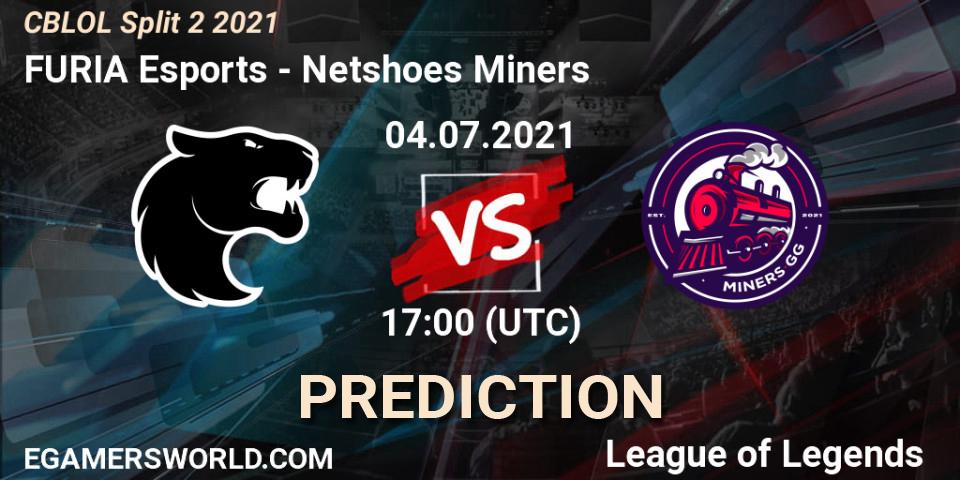 FURIA Esports vs Netshoes Miners: Betting TIp, Match Prediction. 04.07.2021 at 17:00. LoL, CBLOL Split 2 2021