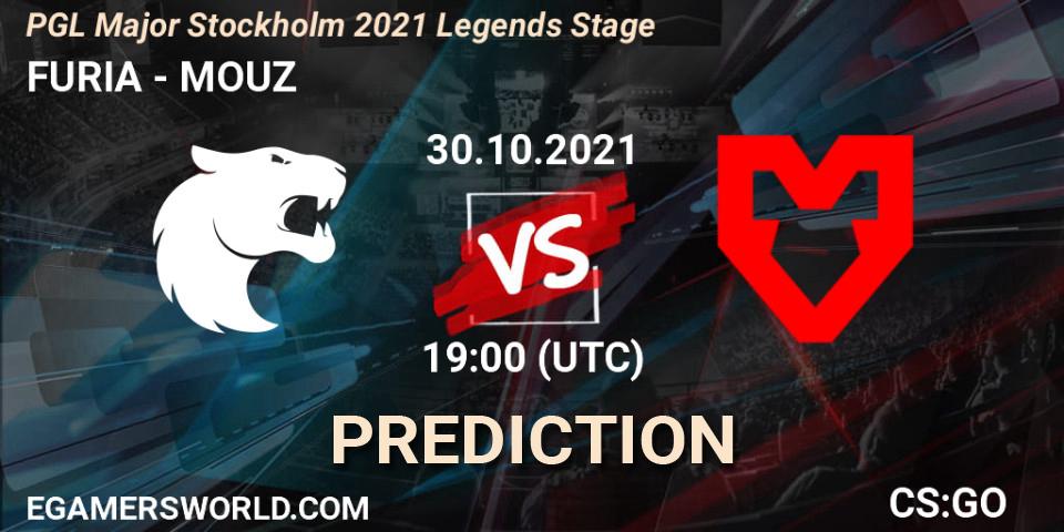 FURIA vs MOUZ: Betting TIp, Match Prediction. 30.10.2021 at 19:45. Counter-Strike (CS2), PGL Major Stockholm 2021 Legends Stage