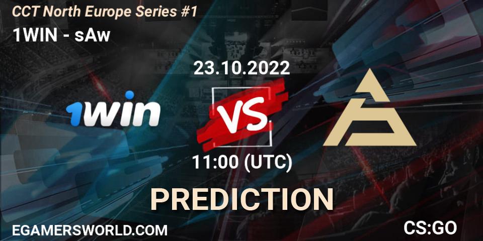 1WIN vs sAw: Betting TIp, Match Prediction. 23.10.2022 at 12:15. Counter-Strike (CS2), CCT North Europe Series #1