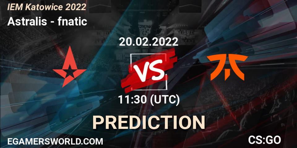 Astralis vs fnatic: Betting TIp, Match Prediction. 20.02.22. CS2 (CS:GO), IEM Katowice 2022