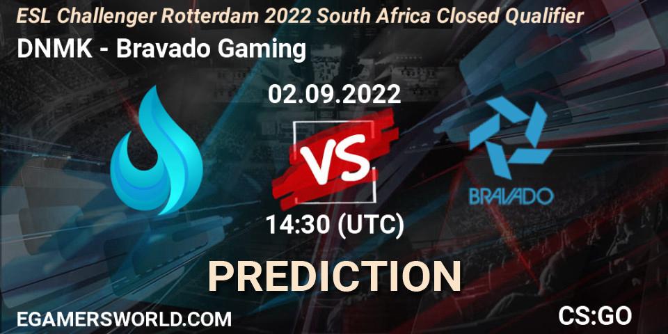 DNMK vs Bravado Gaming: Betting TIp, Match Prediction. 02.09.2022 at 14:30. Counter-Strike (CS2), ESL Challenger Rotterdam 2022 South Africa Closed Qualifier