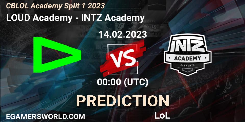 LOUD Academy vs INTZ Academy: Betting TIp, Match Prediction. 14.02.2023 at 00:00. LoL, CBLOL Academy Split 1 2023
