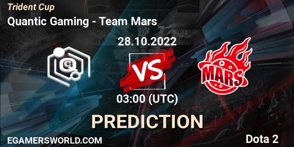 Quantic Gaming vs Team Mars: Betting TIp, Match Prediction. 28.10.22. Dota 2, Trident Cup