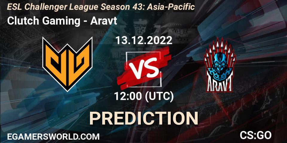 Clutch Gaming vs Aravt: Betting TIp, Match Prediction. 13.12.22. CS2 (CS:GO), ESL Challenger League Season 43: Asia-Pacific