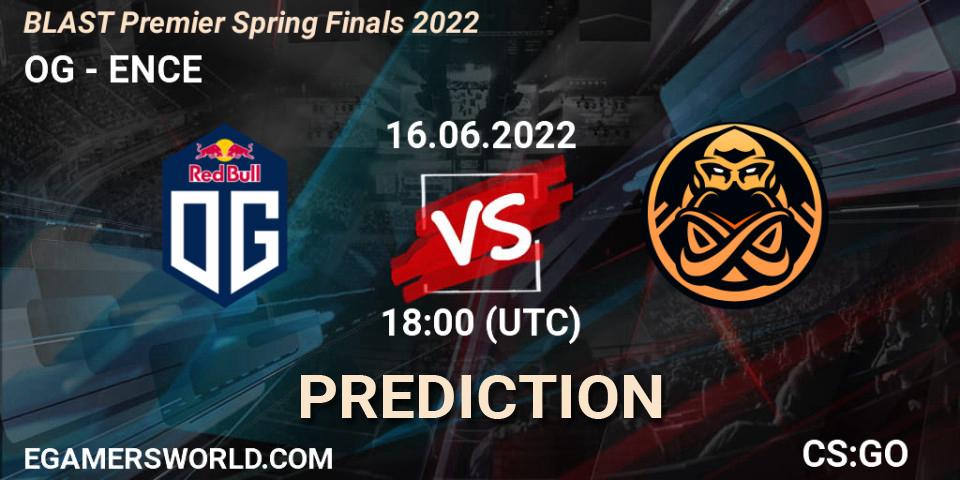 OG vs ENCE: Betting TIp, Match Prediction. 16.06.22. CS2 (CS:GO), BLAST Premier Spring Finals 2022 