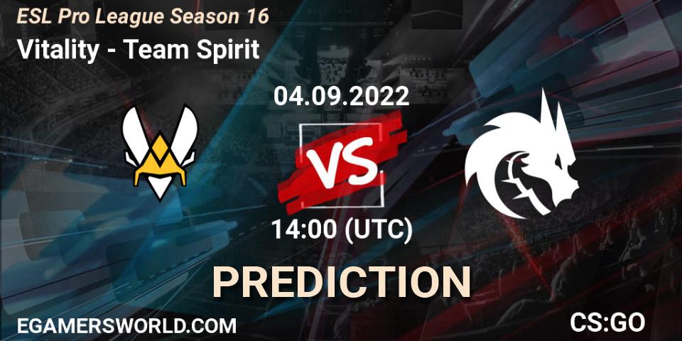 Vitality vs Team Spirit: Betting TIp, Match Prediction. 04.09.22. CS2 (CS:GO), ESL Pro League Season 16