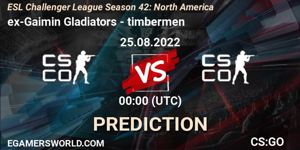 Squirtle Squad vs timbermen: Betting TIp, Match Prediction. 25.08.22. CS2 (CS:GO), ESL Challenger League Season 42: North America