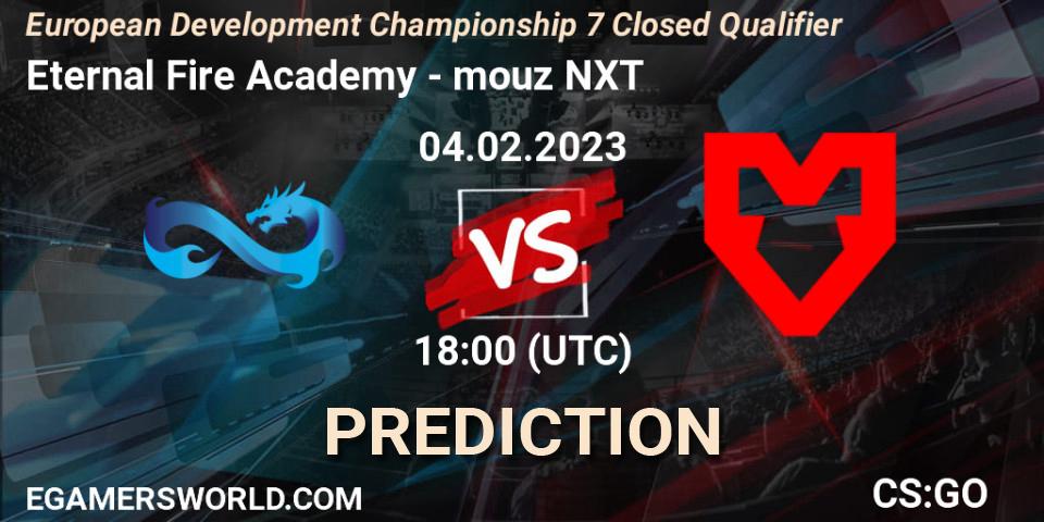Eternal Fire Academy vs mouz NXT: Betting TIp, Match Prediction. 04.02.23. CS2 (CS:GO), European Development Championship 7 Closed Qualifier