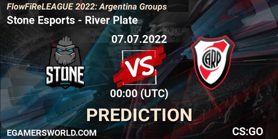 Stone Esports vs River Plate: Betting TIp, Match Prediction. 06.07.2022 at 23:40. Counter-Strike (CS2), FlowFiReLEAGUE 2022: Argentina Groups
