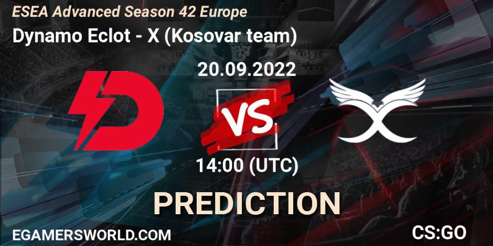Dynamo Eclot vs X (Kosovar team): Betting TIp, Match Prediction. 20.09.22. CS2 (CS:GO), ESEA Season 42: Advanced Division - Europe
