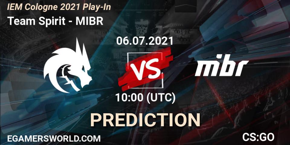 Team Spirit vs MIBR: Betting TIp, Match Prediction. 06.07.2021 at 10:00. Counter-Strike (CS2), IEM Cologne 2021 Play-In