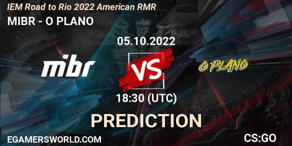 MIBR vs O PLANO: Betting TIp, Match Prediction. 05.10.2022 at 13:45. Counter-Strike (CS2), IEM Road to Rio 2022 American RMR