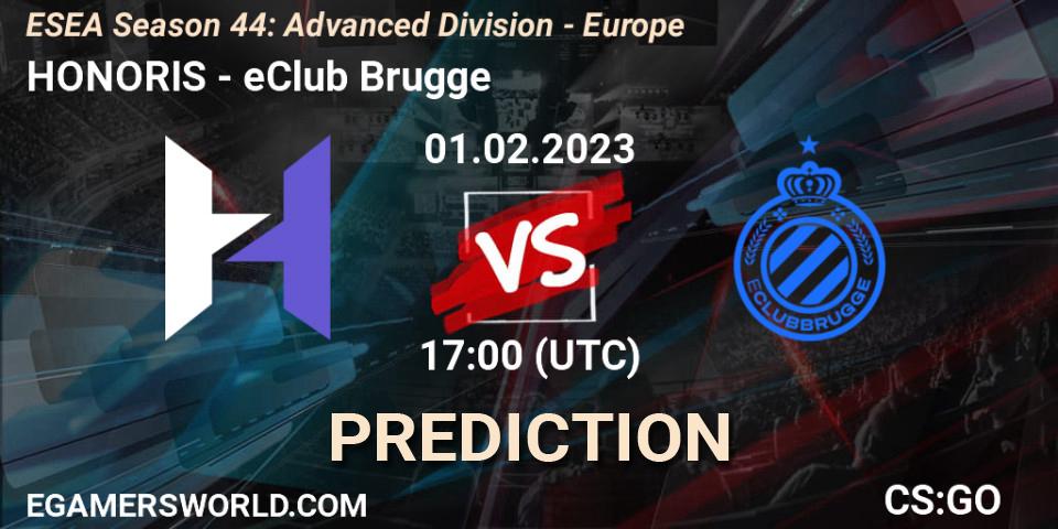 HONORIS vs eClub Brugge: Betting TIp, Match Prediction. 01.02.23. CS2 (CS:GO), ESEA Season 44: Advanced Division - Europe