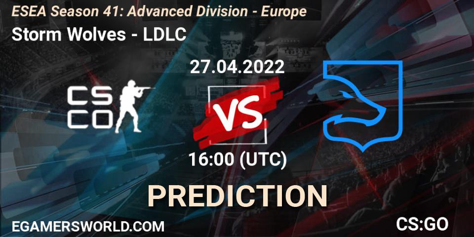 Storm Wolves vs LDLC: Betting TIp, Match Prediction. 27.04.2022 at 16:00. Counter-Strike (CS2), ESEA Season 41: Advanced Division - Europe
