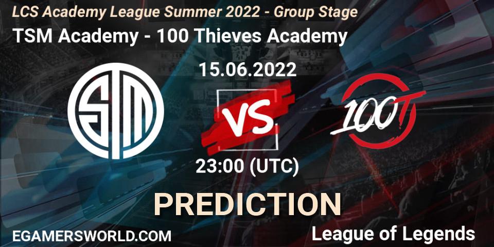 TSM Academy vs 100 Thieves Academy: Betting TIp, Match Prediction. 15.06.22. LoL, LCS Academy League Summer 2022 - Group Stage