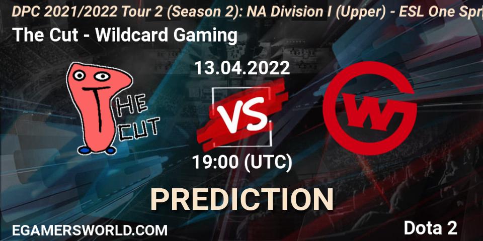 The Cut vs Wildcard Gaming: Betting TIp, Match Prediction. 13.04.2022 at 20:00. Dota 2, DPC 2021/2022 Tour 2 (Season 2): NA Division I (Upper) - ESL One Spring 2022