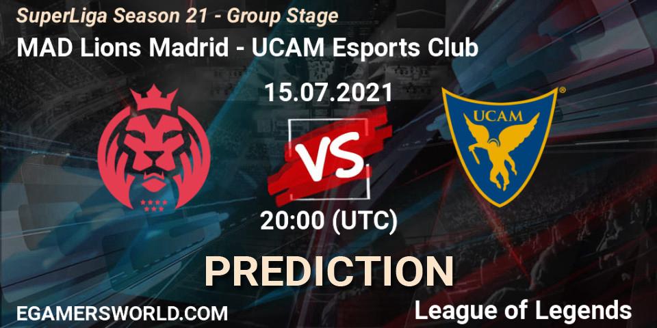 MAD Lions Madrid vs UCAM Esports Club: Betting TIp, Match Prediction. 15.07.21. LoL, SuperLiga Season 21 - Group Stage 