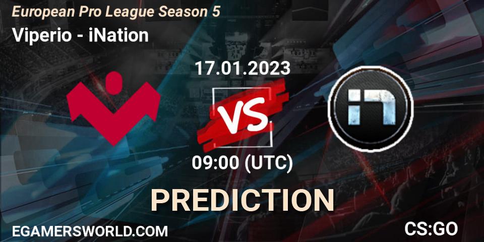 Viperio vs iNation: Betting TIp, Match Prediction. 17.01.2023 at 09:00. Counter-Strike (CS2), European Pro League Season 5