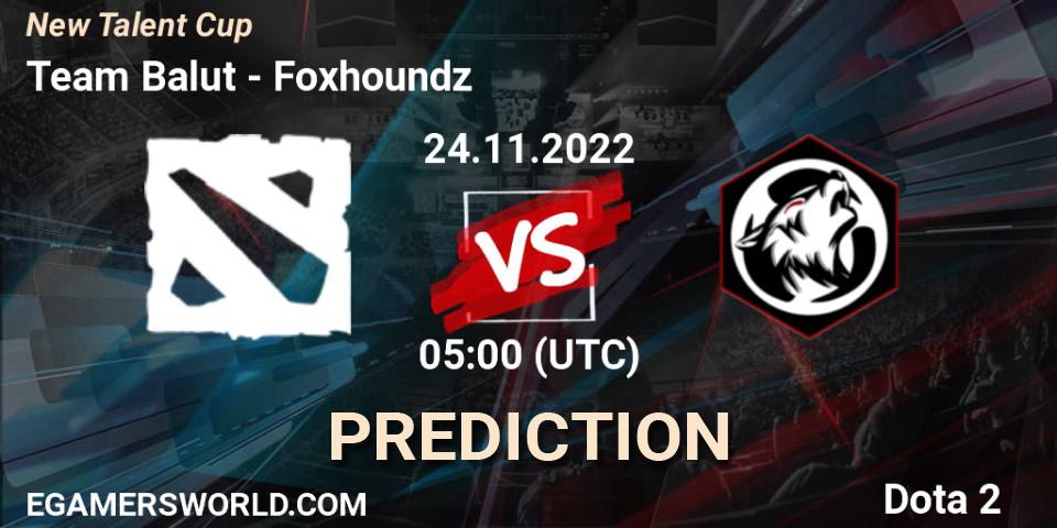 Team Balut vs Foxhoundz: Betting TIp, Match Prediction. 24.11.2022 at 07:05. Dota 2, New Talent Cup