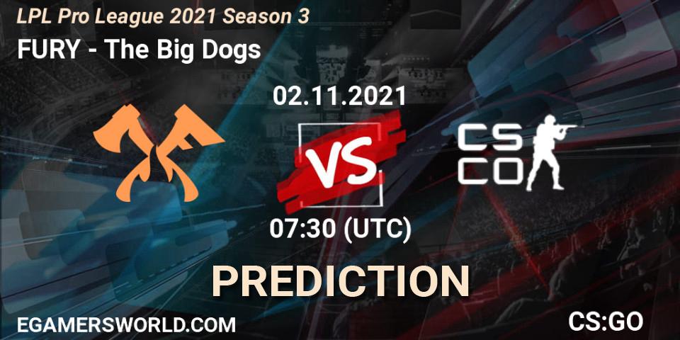 FURY vs The Big Dogs: Betting TIp, Match Prediction. 02.11.21. CS2 (CS:GO), LPL Pro League 2021 Season 3
