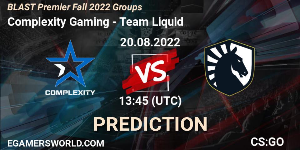 Complexity Gaming vs Team Liquid: Betting TIp, Match Prediction. 20.08.22. CS2 (CS:GO), BLAST Premier Fall 2022 Groups