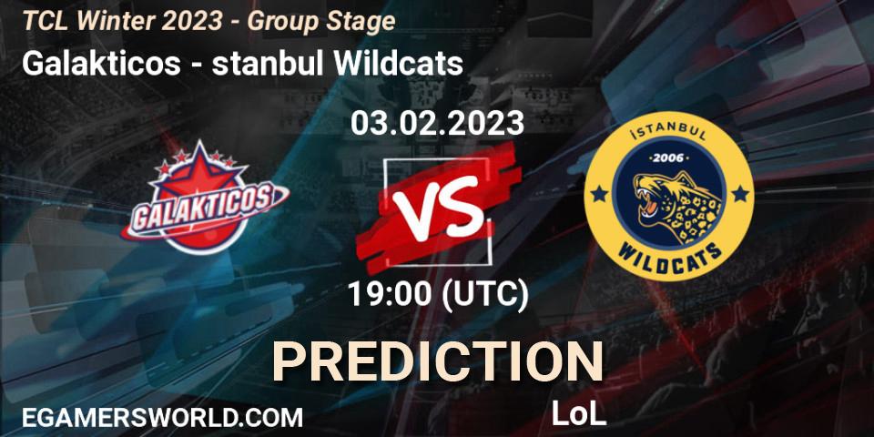 Galakticos vs İstanbul Wildcats: Betting TIp, Match Prediction. 03.02.2023 at 19:00. LoL, TCL Winter 2023 - Group Stage