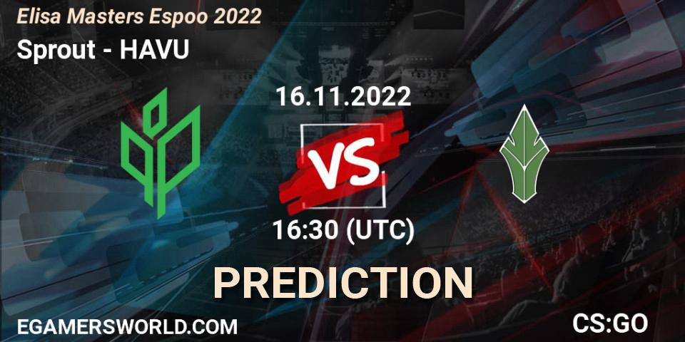 Sprout vs HAVU: Betting TIp, Match Prediction. 16.11.22. CS2 (CS:GO), Elisa Masters Espoo 2022