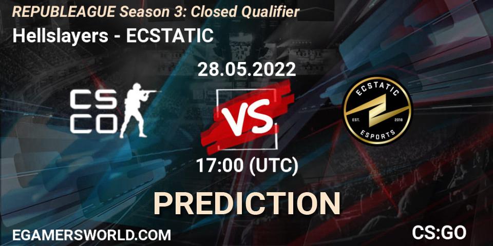 Hellslayers vs ECSTATIC: Betting TIp, Match Prediction. 28.05.22. CS2 (CS:GO), REPUBLEAGUE Season 3: Closed Qualifier