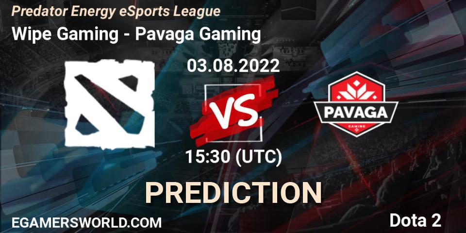 Wipe Gaming vs Pavaga Gaming: Betting TIp, Match Prediction. 03.08.22. Dota 2, Predator Energy eSports League