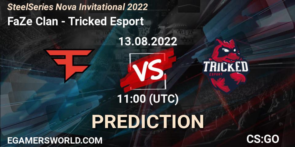 FaZe Clan vs Tricked Esport: Betting TIp, Match Prediction. 13.08.2022 at 11:20. Counter-Strike (CS2), SteelSeries Nova Invitational 2022