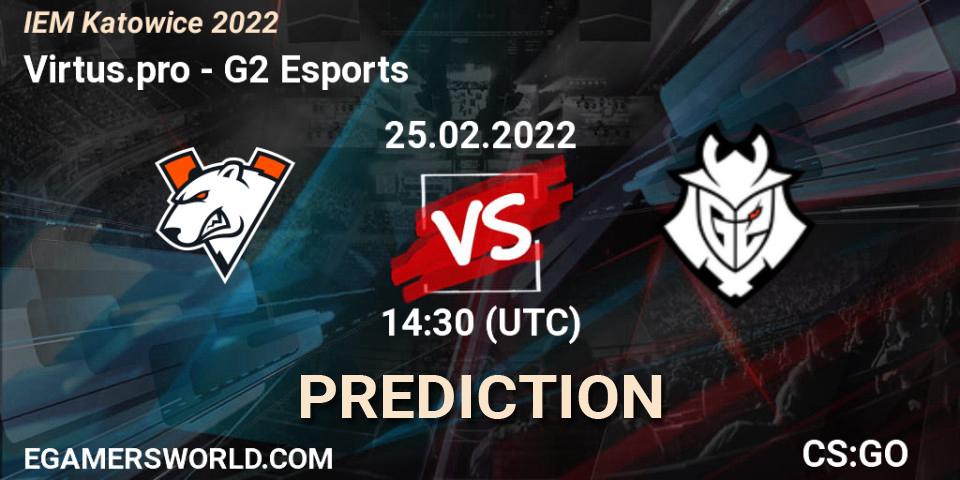 Virtus.pro vs G2 Esports: Betting TIp, Match Prediction. 25.02.2022 at 14:30. Counter-Strike (CS2), IEM Katowice 2022