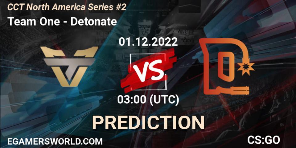 Team One vs Detonate: Betting TIp, Match Prediction. 01.12.22. CS2 (CS:GO), CCT North America Series #2