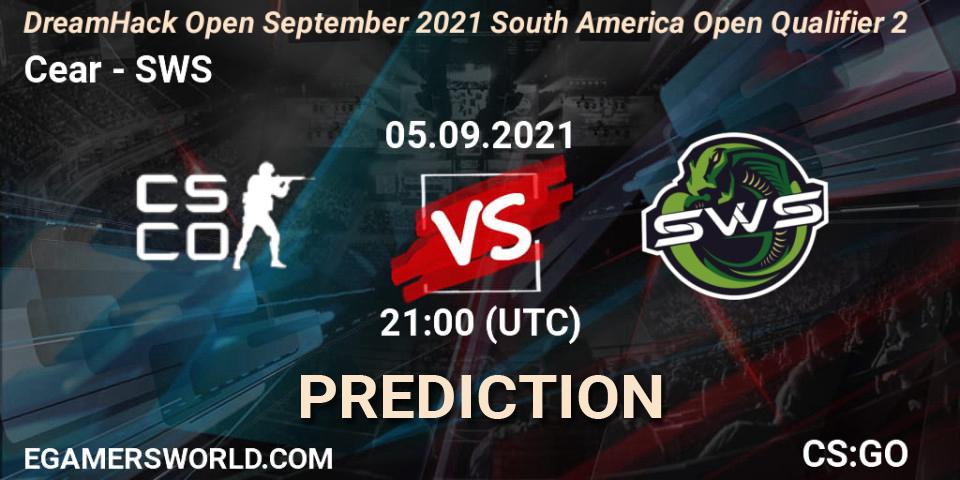 Ceará eSports vs SWS: Betting TIp, Match Prediction. 05.09.2021 at 21:10. Counter-Strike (CS2), DreamHack Open September 2021 South America Open Qualifier 2