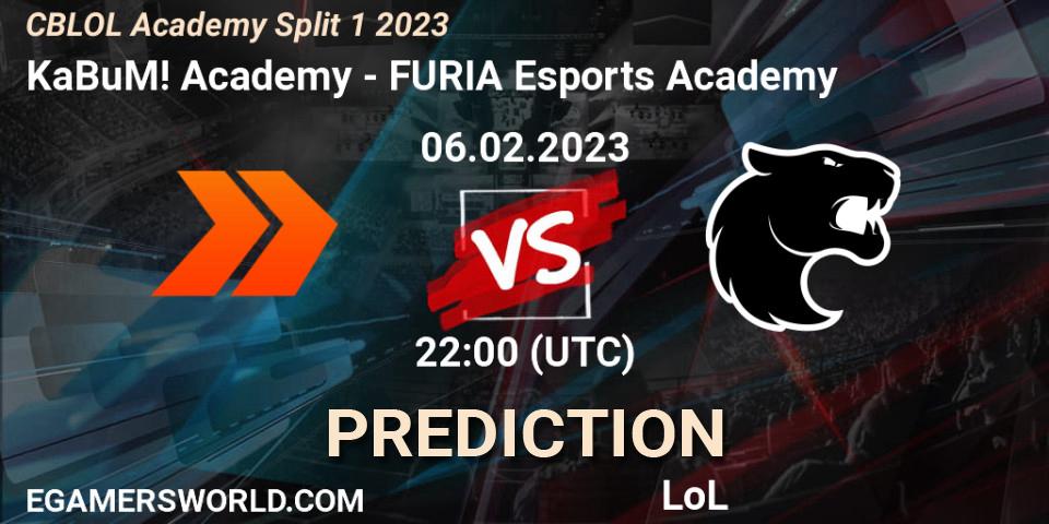 KaBuM! Academy vs FURIA Esports Academy: Betting TIp, Match Prediction. 06.02.23. LoL, CBLOL Academy Split 1 2023