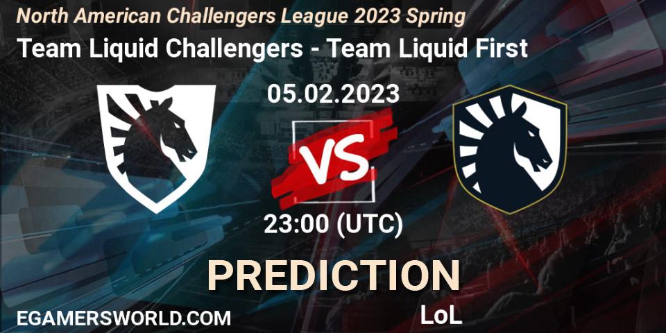 Team Liquid Challengers vs Team Liquid First: Betting TIp, Match Prediction. 05.02.23. LoL, NACL 2023 Spring - Group Stage