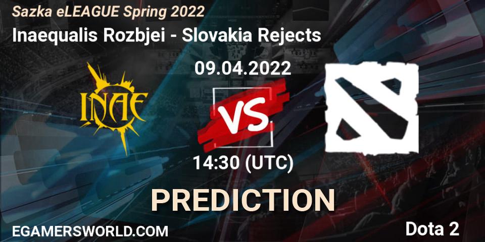 Inaequalis Rozbíječi vs Slovakia Rejects: Betting TIp, Match Prediction. 09.04.2022 at 16:00. Dota 2, Sazka eLEAGUE Spring 2022