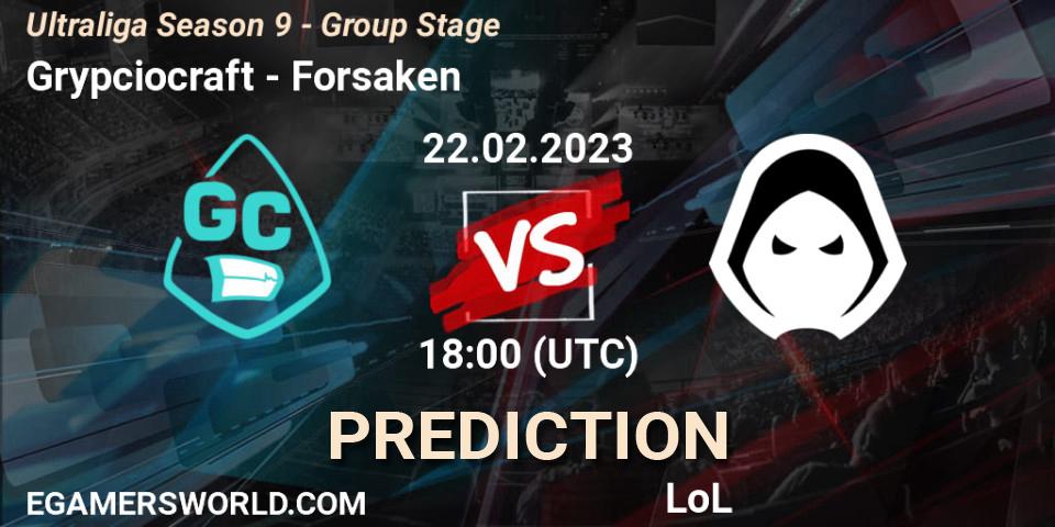 Szaty Bobra vs Forsaken: Betting TIp, Match Prediction. 01.03.2023 at 18:00. LoL, Ultraliga Season 9 - Group Stage