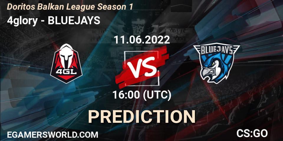 4glory vs BLUEJAYS: Betting TIp, Match Prediction. 11.06.22. CS2 (CS:GO), Doritos Balkan League Season 1